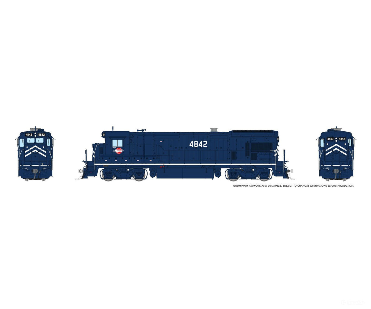 Rapido 1074527 HO GE B30-7A (DC/DCC/Sound): Missouri Pacific - Blue Scheme: #4842 - Locomotives