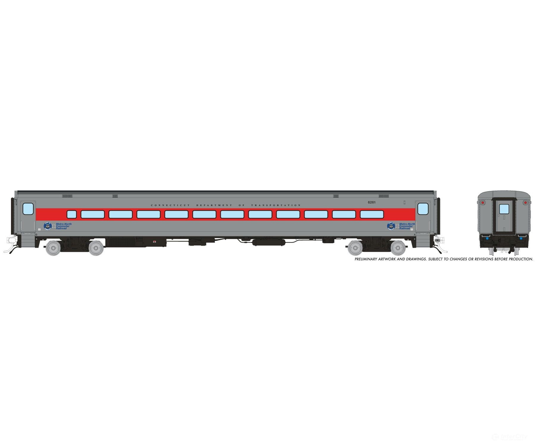 Rapido 1084008 HO Comet Car: CDOT - 1990s Scheme: Coach #6261 - Passenger Cars