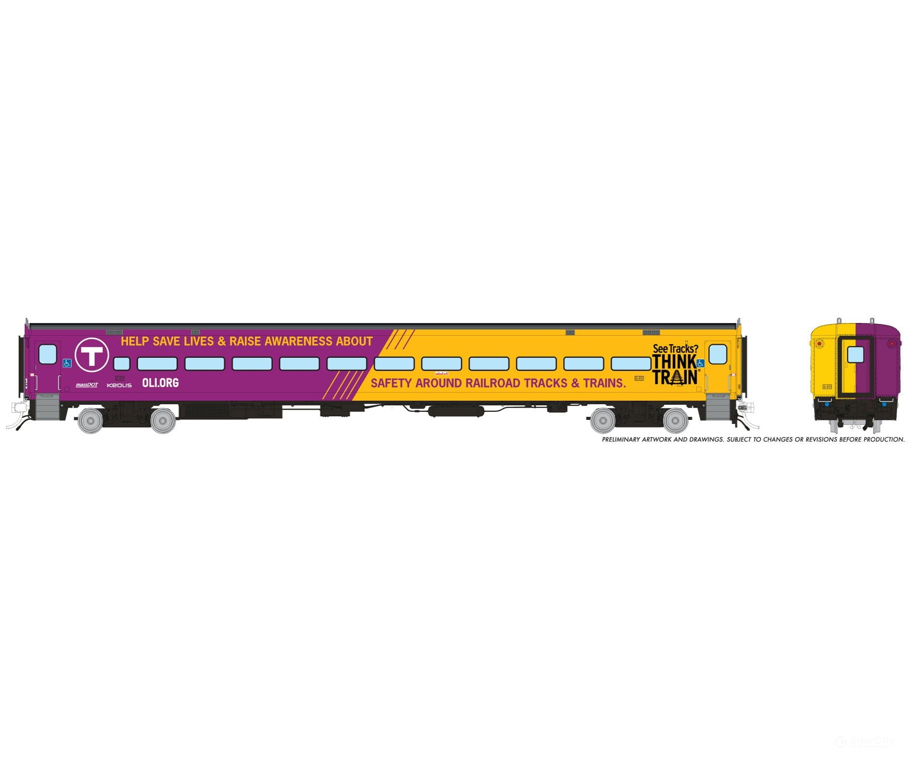 Rapido 1084024 HO Comet Car: MBTA - Operation Lifesaver: Coach #649 - Passenger Cars
