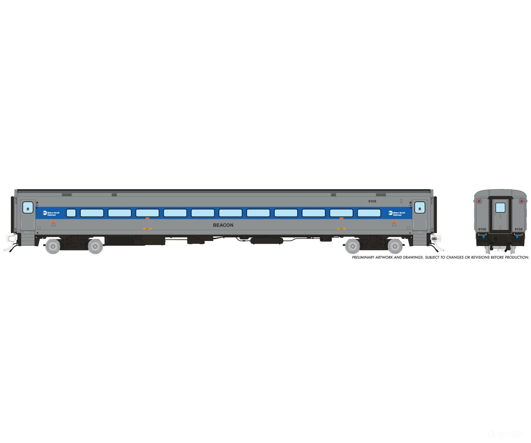 Rapido 1084028 HO Comet Car: MNCR - Modern: Coach #6156 ’Beacon’ - Passenger Cars