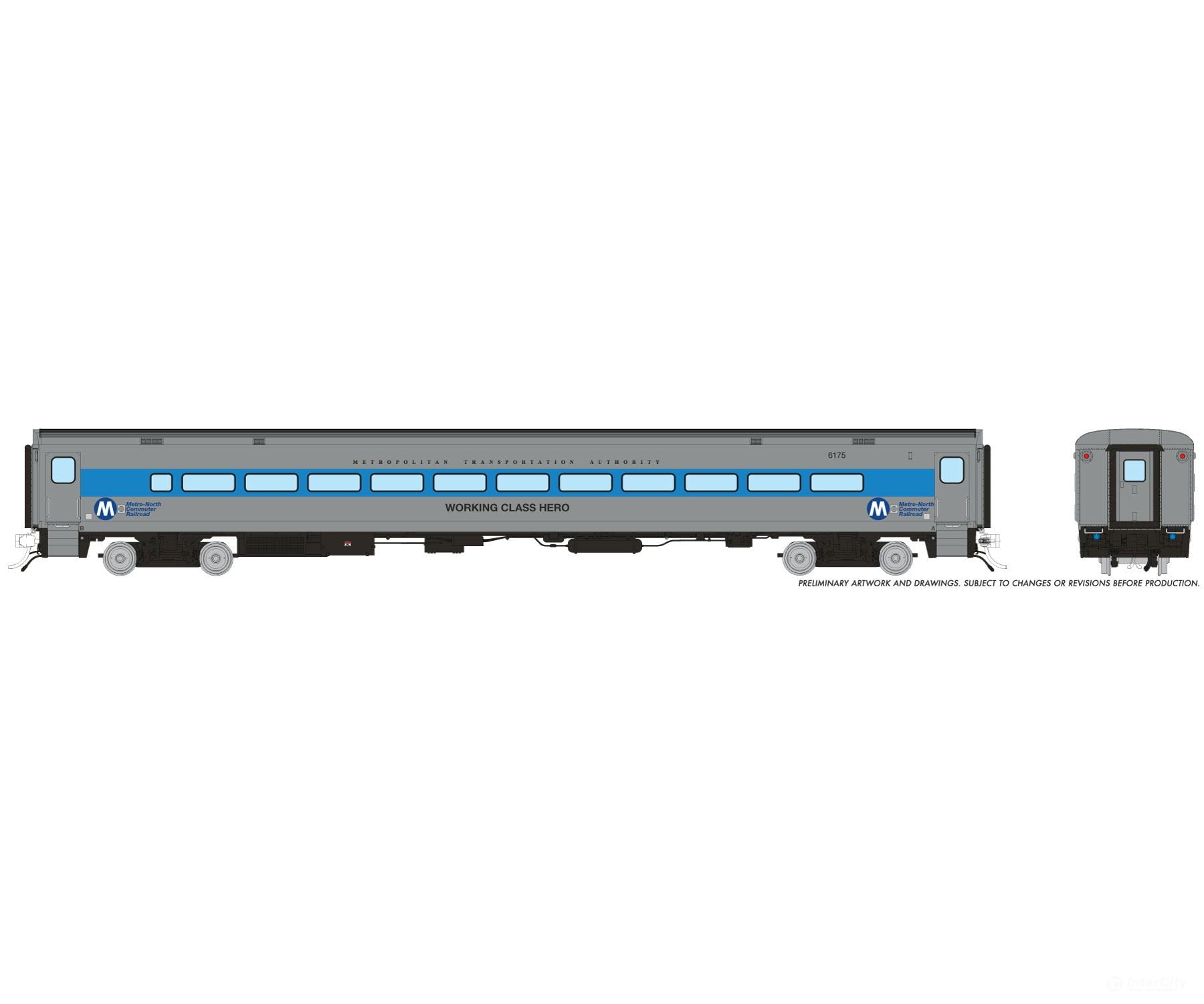 Rapido 1084034 HO Comet Car: MNCR - 1990s Scheme: Coach #6175 ’Working Class Hero’ - Passenger Cars