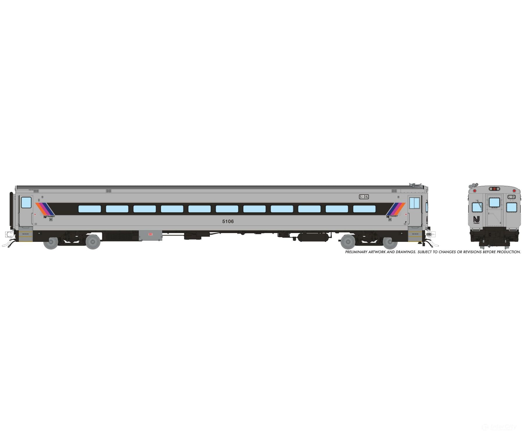 Rapido 1084041 HO Comet I Car: NJ Transit: Cab Car #5106 - Passenger Cars