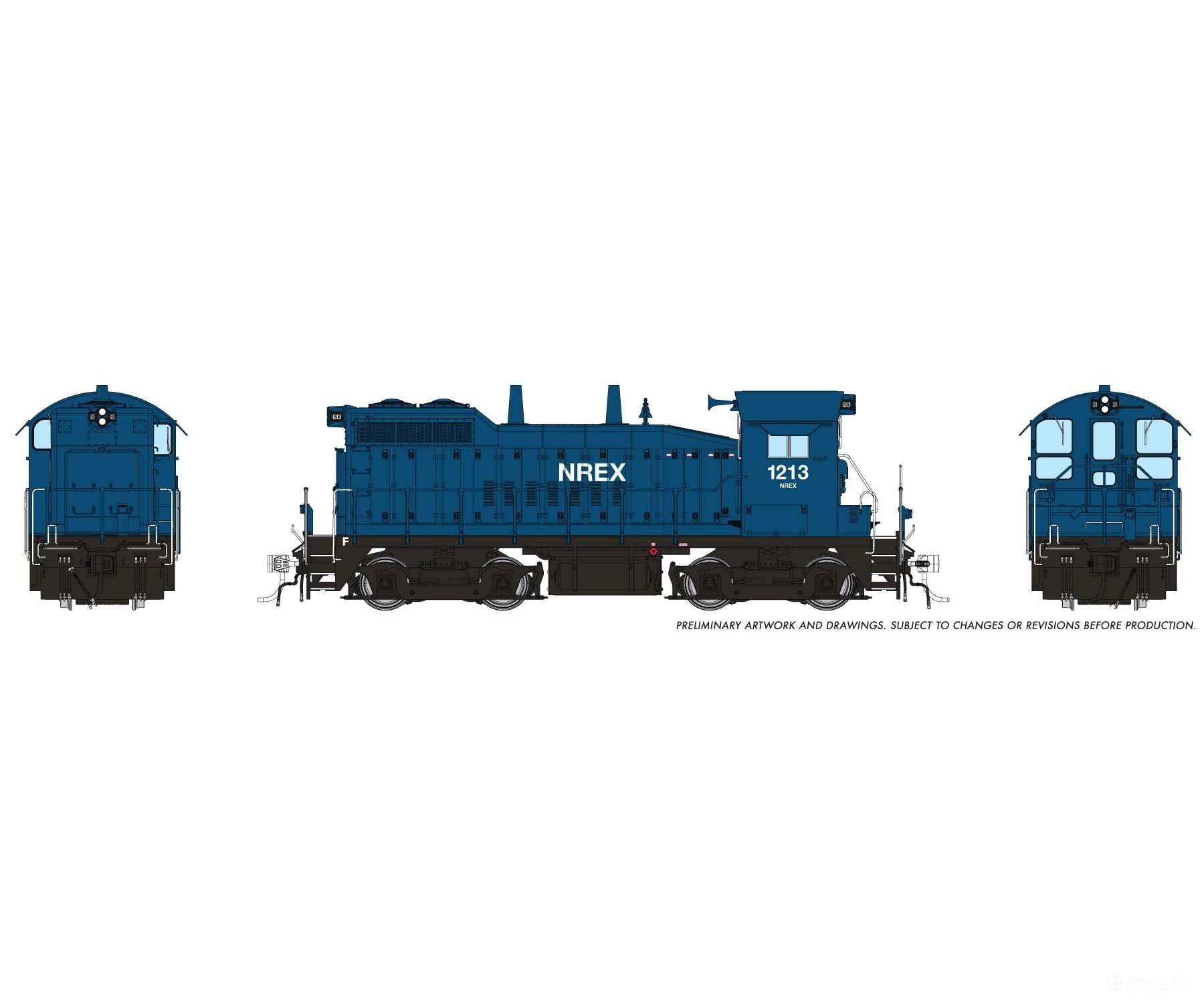 Rapido 1106023 HO EMD SW10 (DC/Silent): NRE - Blue Scheme: #1213 - Locomotives
