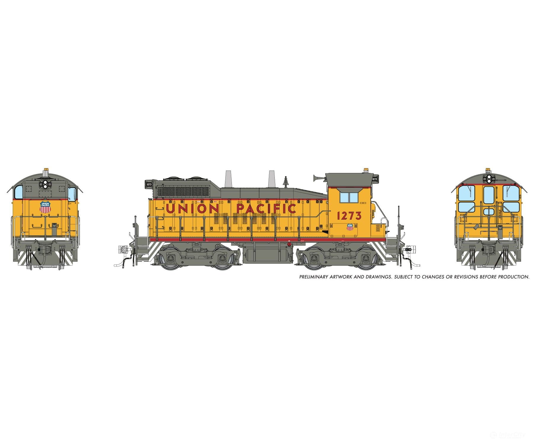 Rapido 1106512 HO EMD SW10 (DC/DCC/Sound): Union Pacific - Late w/ Small Cab Herald: #1273 - Locomotives