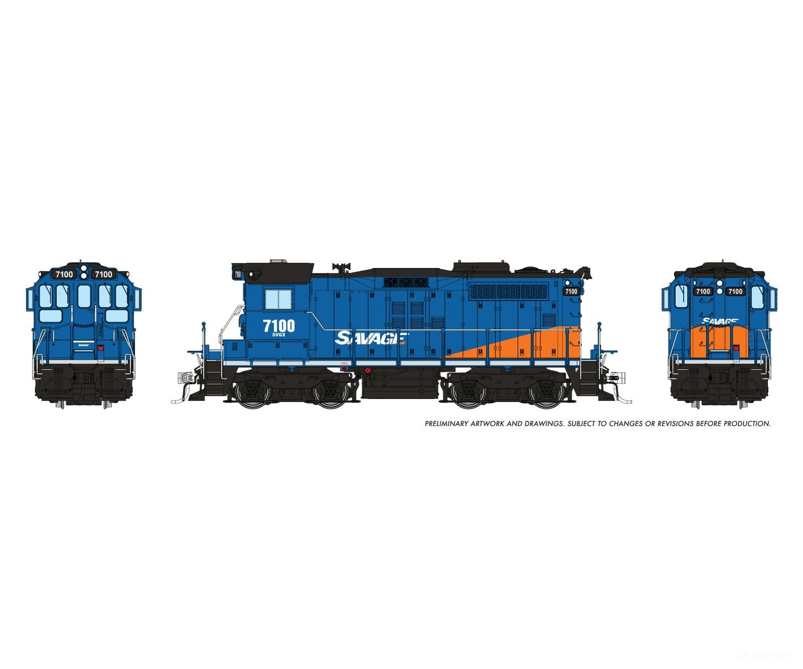 Rapido 1108015 HO CN SWEEP (DC/Silent): Savage Alberta Railway: #7100 - Locomotives