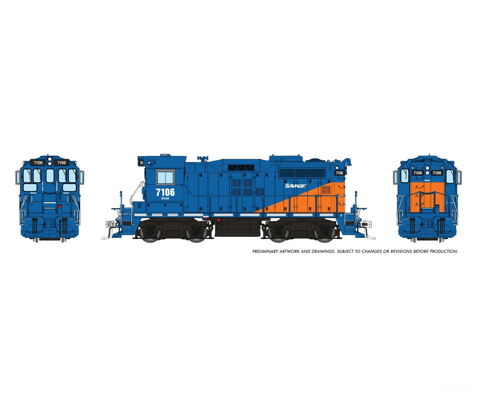 Rapido 1108019 HO CN SWEEP (DC/Silent): Savage Alberta Railway: #7106 - Locomotives