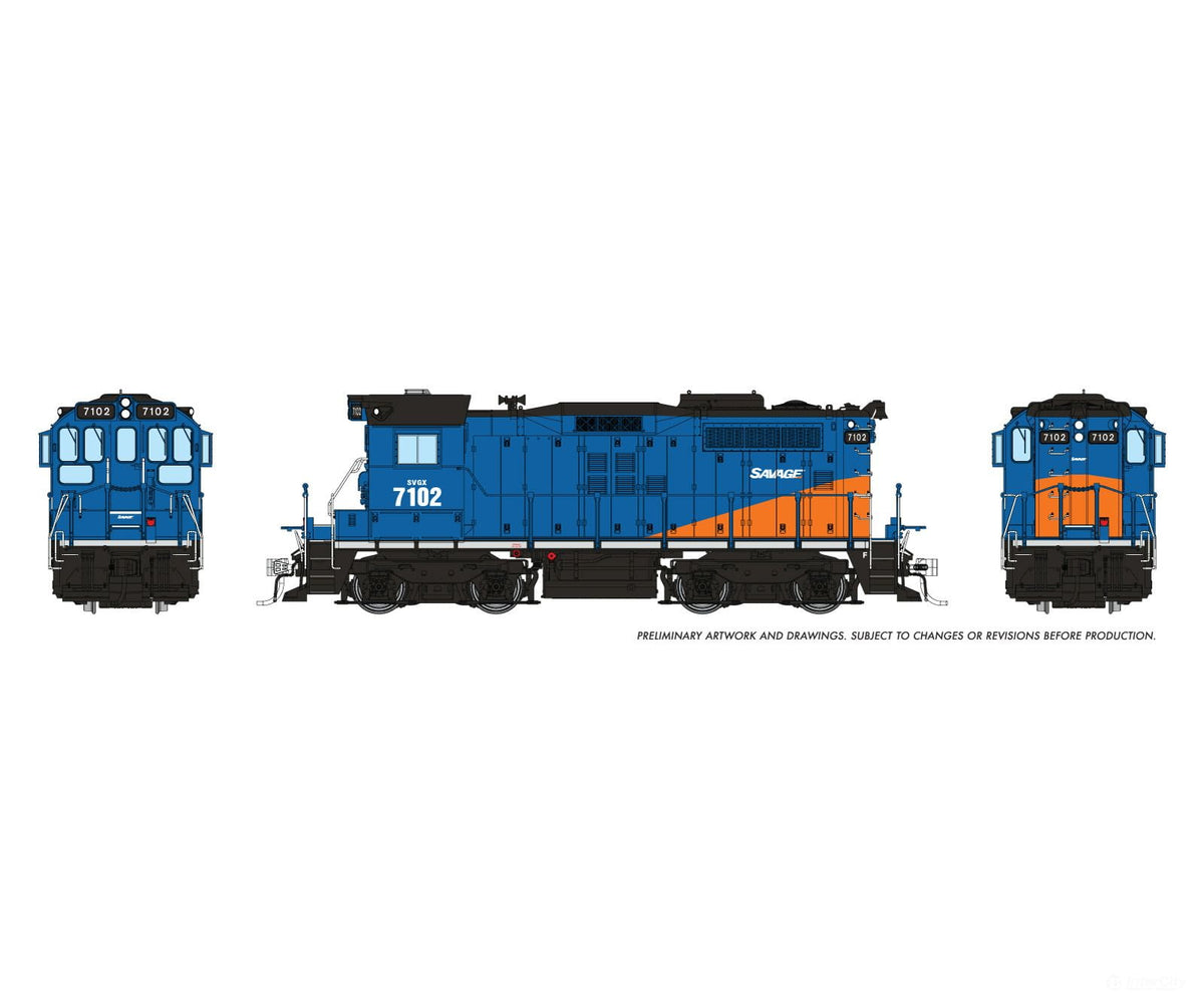 Rapido 1108516 HO CN SWEEP (DC/DCC/Sound): Savage Alberta Railway: #7102 - Locomotives