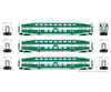 Rapido 1110002 HO BiLevel Commuter Car: GO Transit - Late: Set #5 (Cab: 236 Coaches: 2421 2449) Passenger Cars