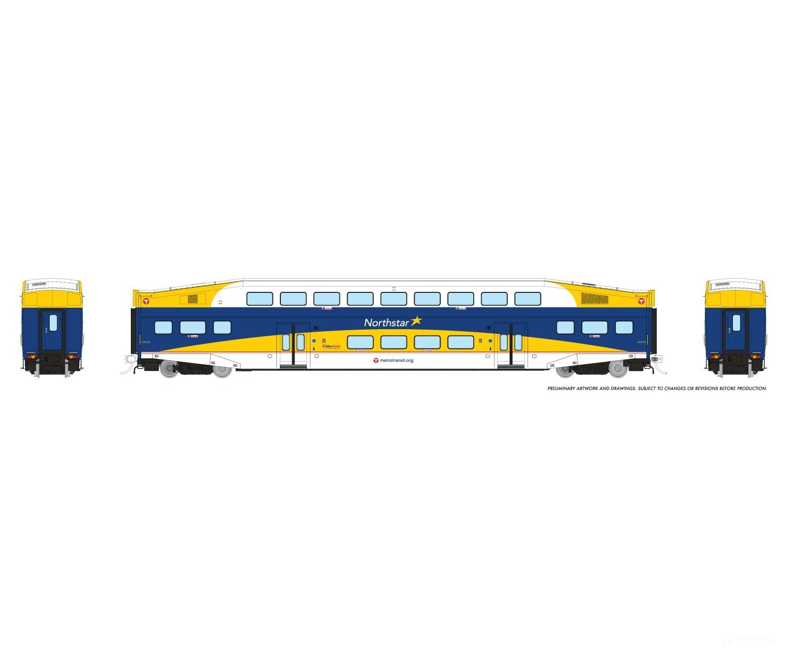 Rapido 1110016 HO BiLevel Commuter Car: Northstar: Coach #709 Passenger Cars