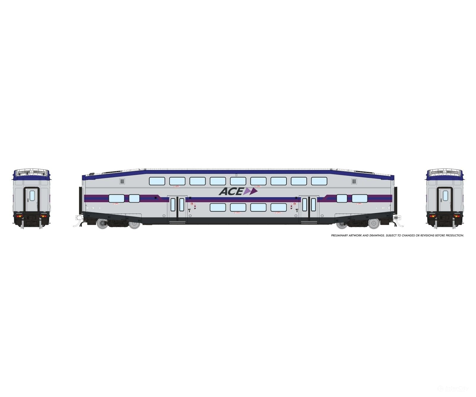 Rapido 1110039 HO CEM BiLevel Commuter Car: ACE - Modern: Coach #3234 Passenger Cars