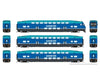 Rapido 1110040 HO CEM BiLevel Commuter Car: Coaster - Modern: Set #1 (Cab: 421 Coaches: 42103 42108) Passenger Cars