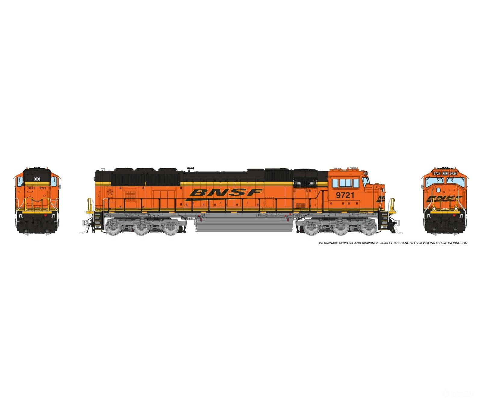Rapido 1111016 N SD70MACe Rebuild (DC/Silent): BNSF - H3 Swoosh Logo: #9725 - Locomotives
