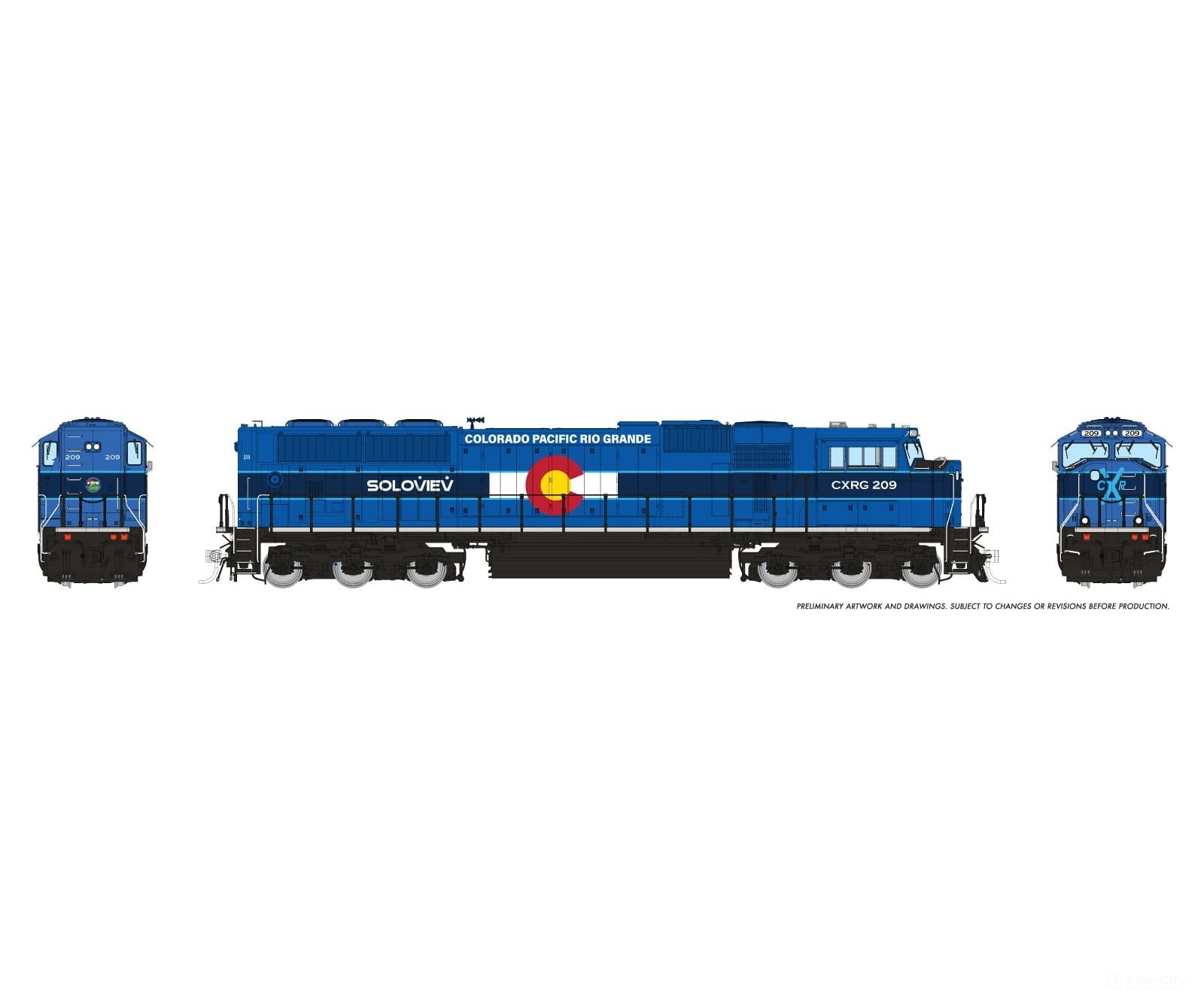 Rapido 1111018 N SD70MAC (DC/Silent): Colorado Pacific Railroad: #620 - Locomotives