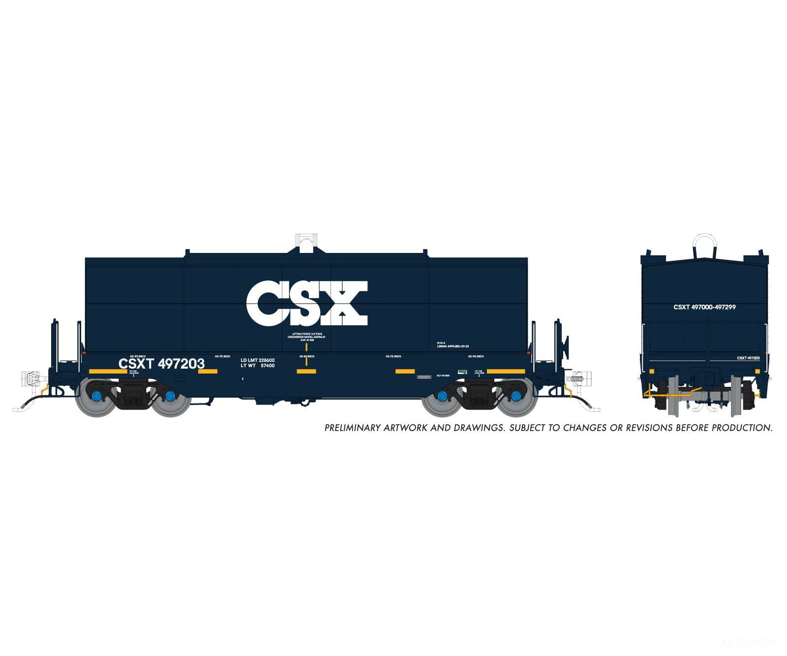 Rapido 1128001 HO Greenbrier Coil Car: CSX - Blue: 6-Pack #1 - Freight Cars