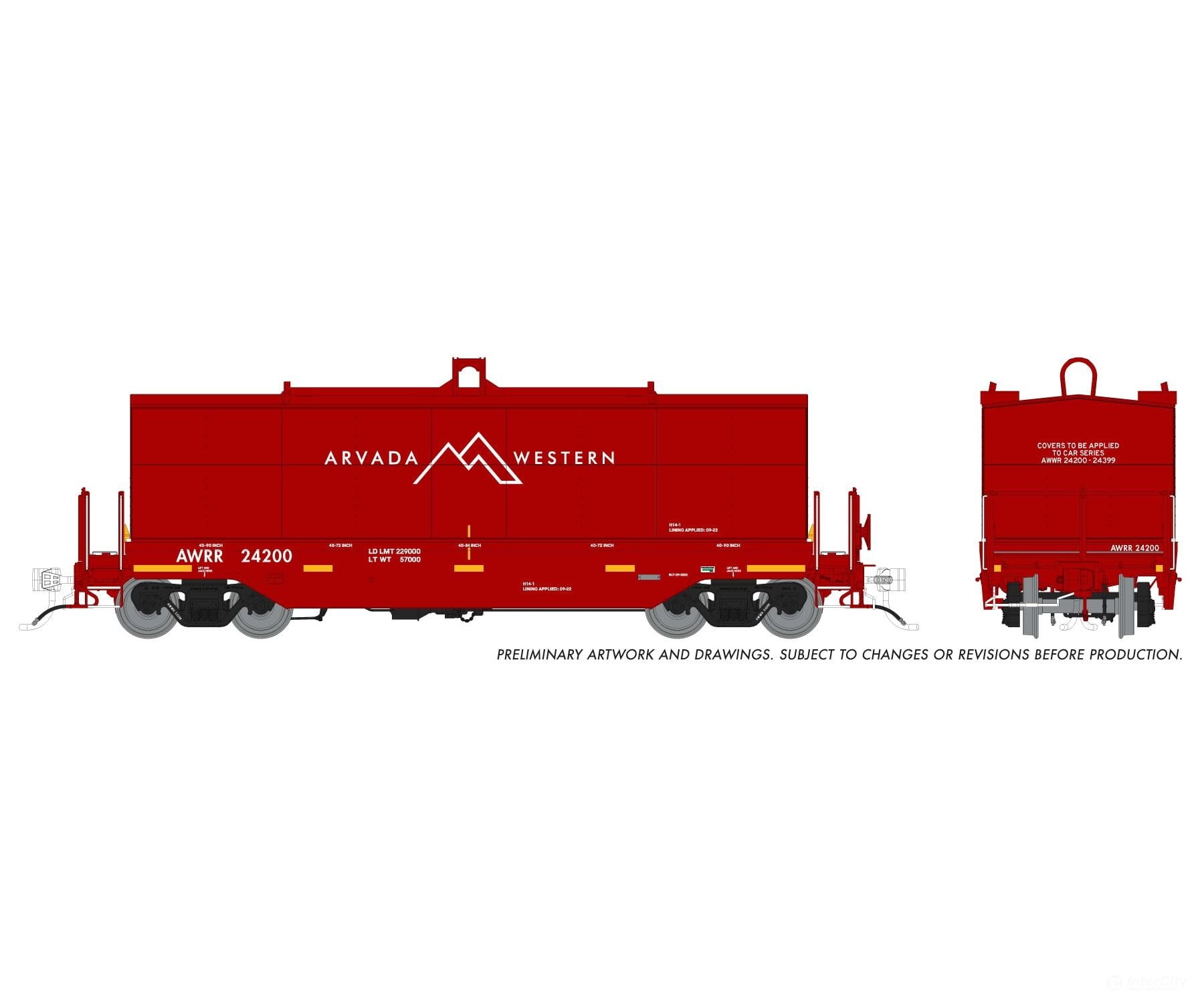 Rapido 1128012A HO Greenbrier Coil Car: Arvada Western (AWWR): Single Car - Home Shops - Freight Cars