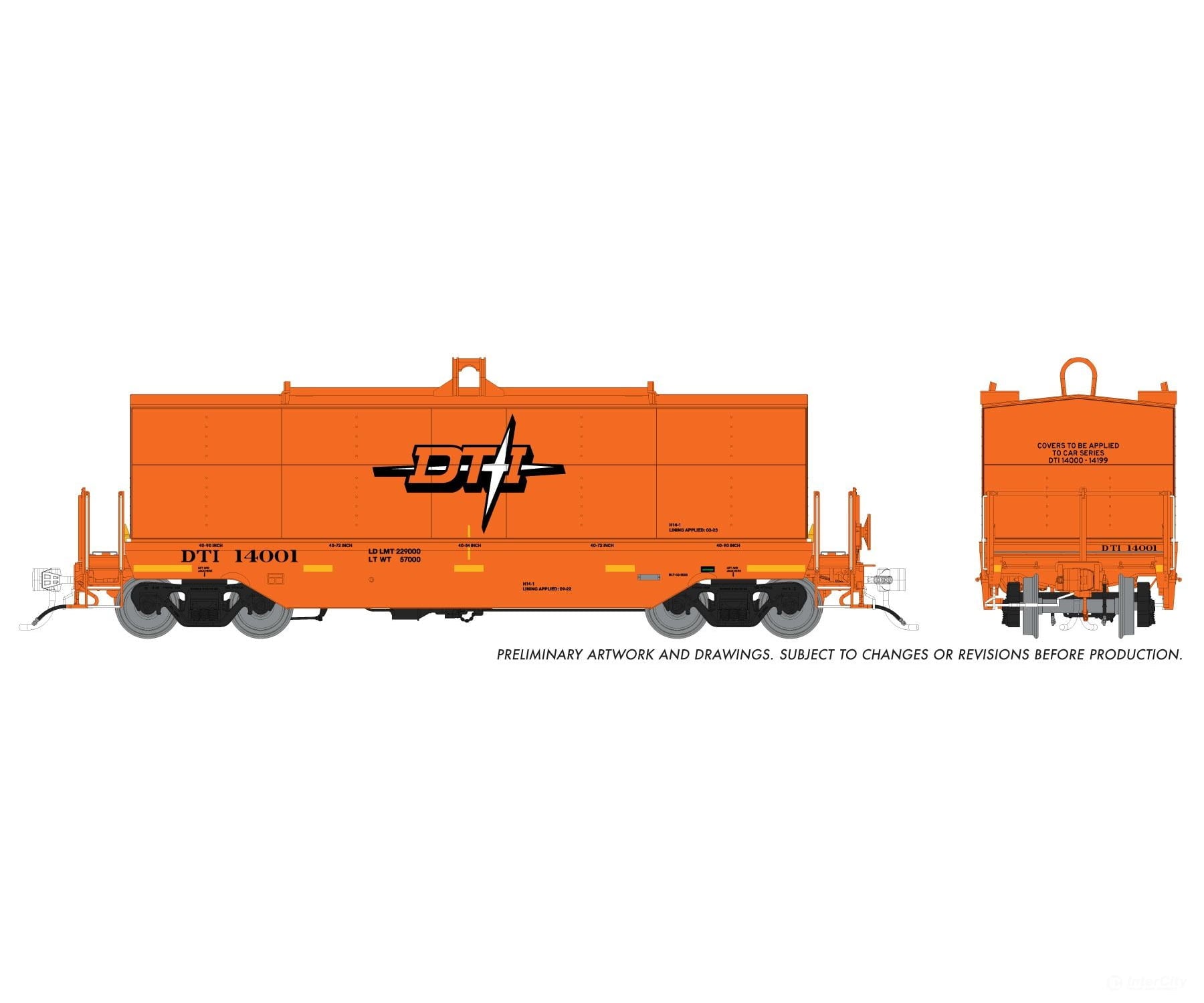 Rapido 1128014A HO Greenbrier Coil Car: Detroit Toledo & Ironton (DTI): Single Car - Home Shops - Freight Cars
