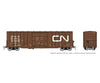 Rapido 1131004A HO Trenton Works 5277cuft boxcar: CN - Faded w/conspicuity stripes: Single Car - Freight Cars