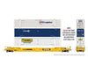 Rapido 1132006A HO 53’ Husky-Stack well car + containers (US): TTX - As Delivered: Single Car - Freight Cars