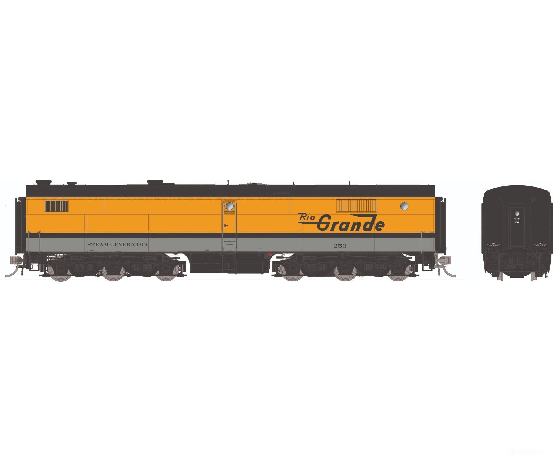 Rapido 1136002 HO PB Steam Heater Car w/ Alco Trucks: D&RGW - Large Logo: #252 - Passenger Cars