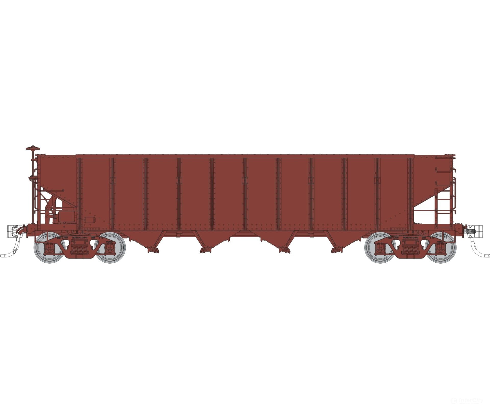 Rapido 1137097 HO H21E 4-Bay Hopper: Painted Unlettered: Single Car - Freight Cars