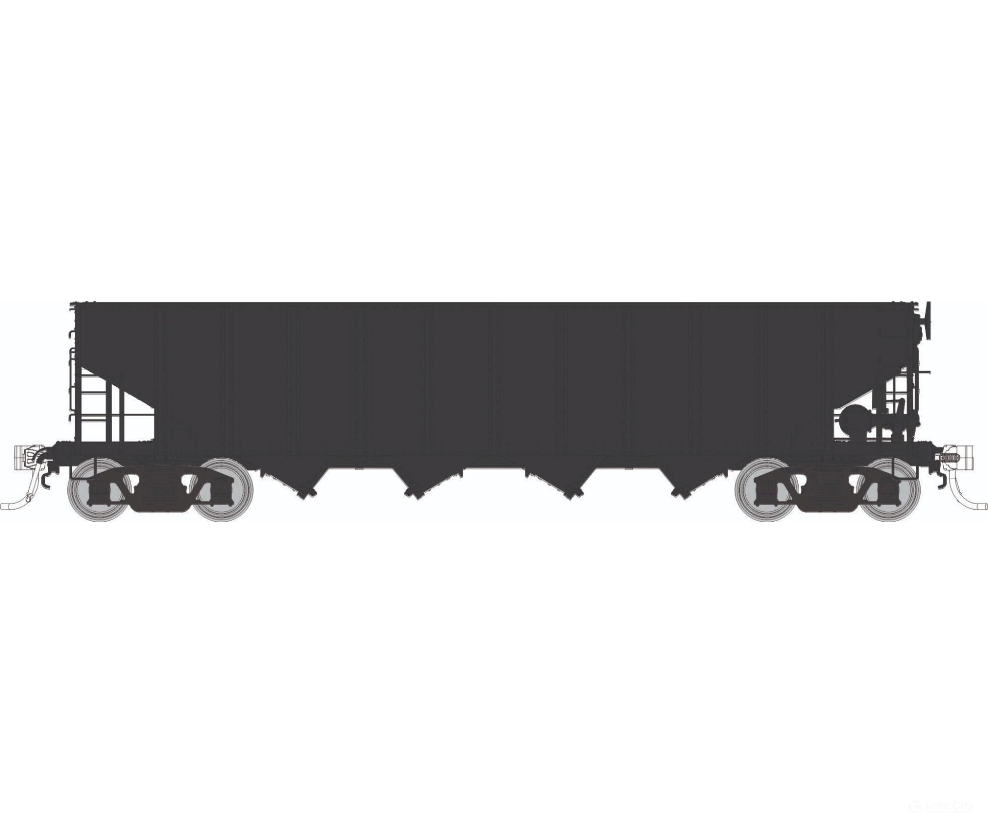 Rapido 1137099 HO H21G 4-Bay Hopper: Painted Unlettered: Single Car - Freight Cars