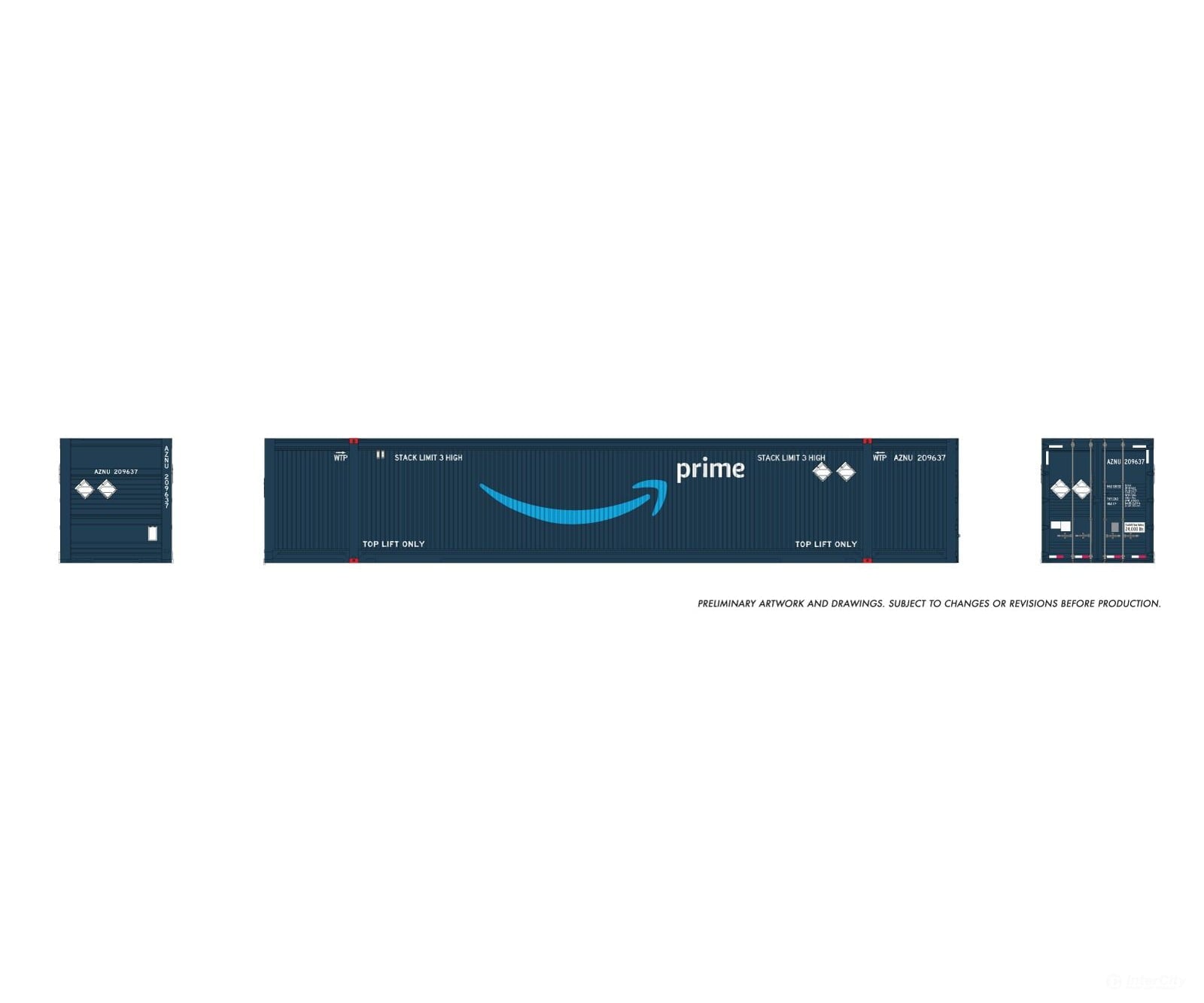 Rapido 1141501 HO 53’ Reinforced Outside-Braced Container (2-pack): Amazon - Freight Loads & Containers