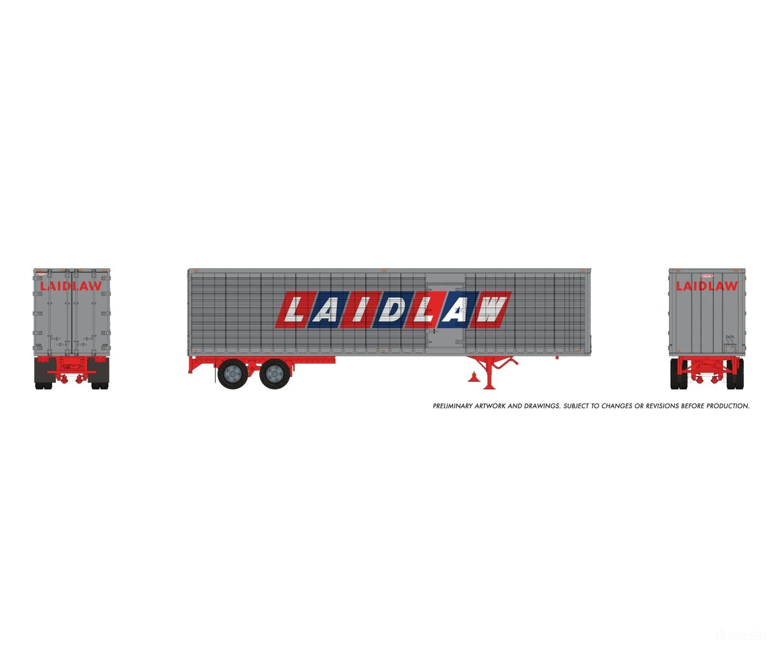 Rapido 1146050 HO 45’ Trailmobile Dry Van Trailer: Laidlaw: #6361 - Freight Loads & Containers