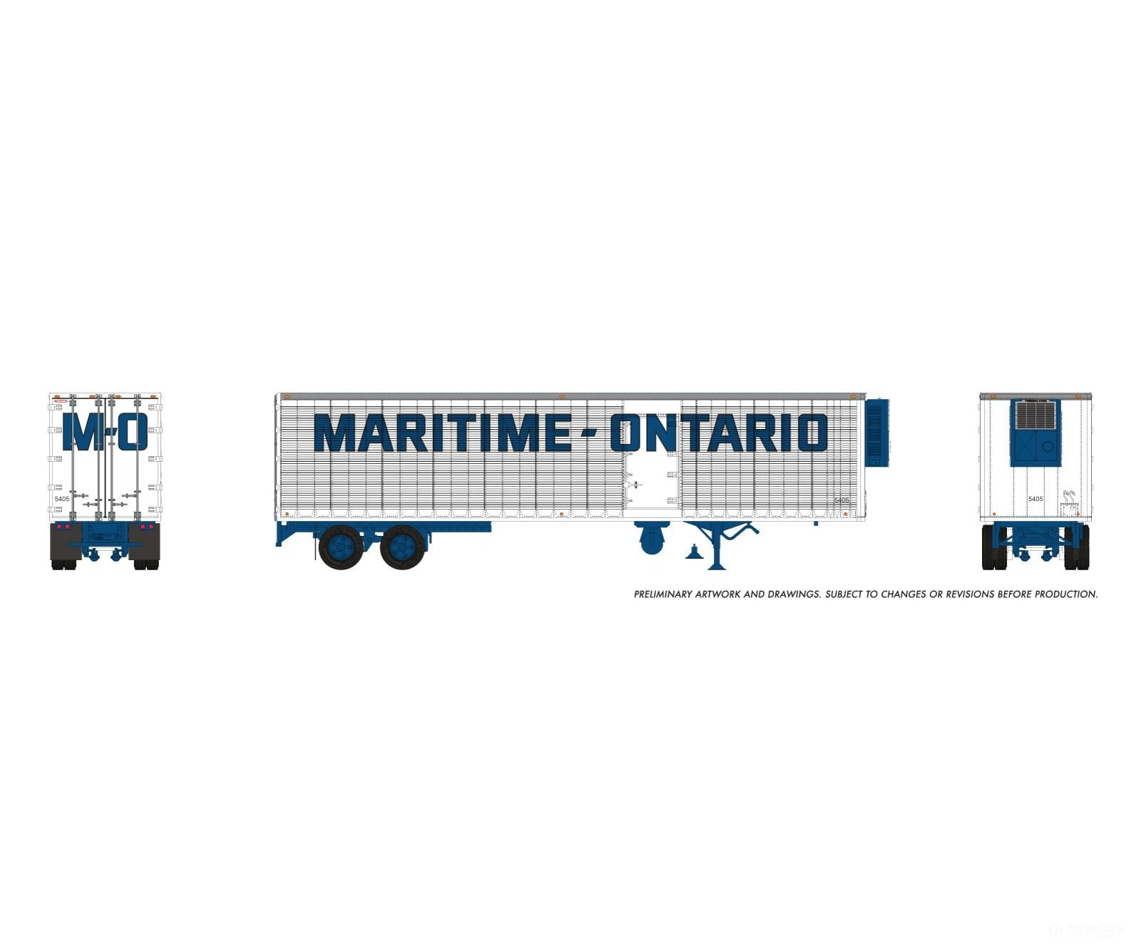 Rapido 1146054 HO 45’ Trailmobile Dry Van Trailer: Maritime-Ontario: #5405 - Freight Loads & Containers