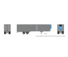 Rapido 1146997 HO 40’ Fruehauf Fluted Side Volume Van w/side door & reefer: Silver Unlettered - Freight Loads &