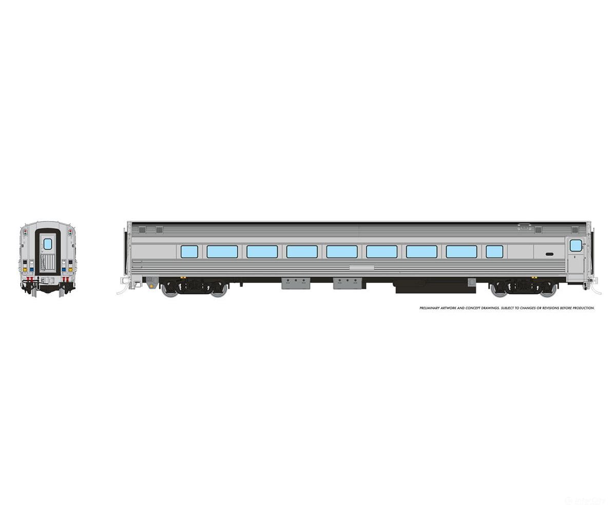 Rapido 115098 Ho Via Hep2 Coach: Painted Unlettered Passenger Cars