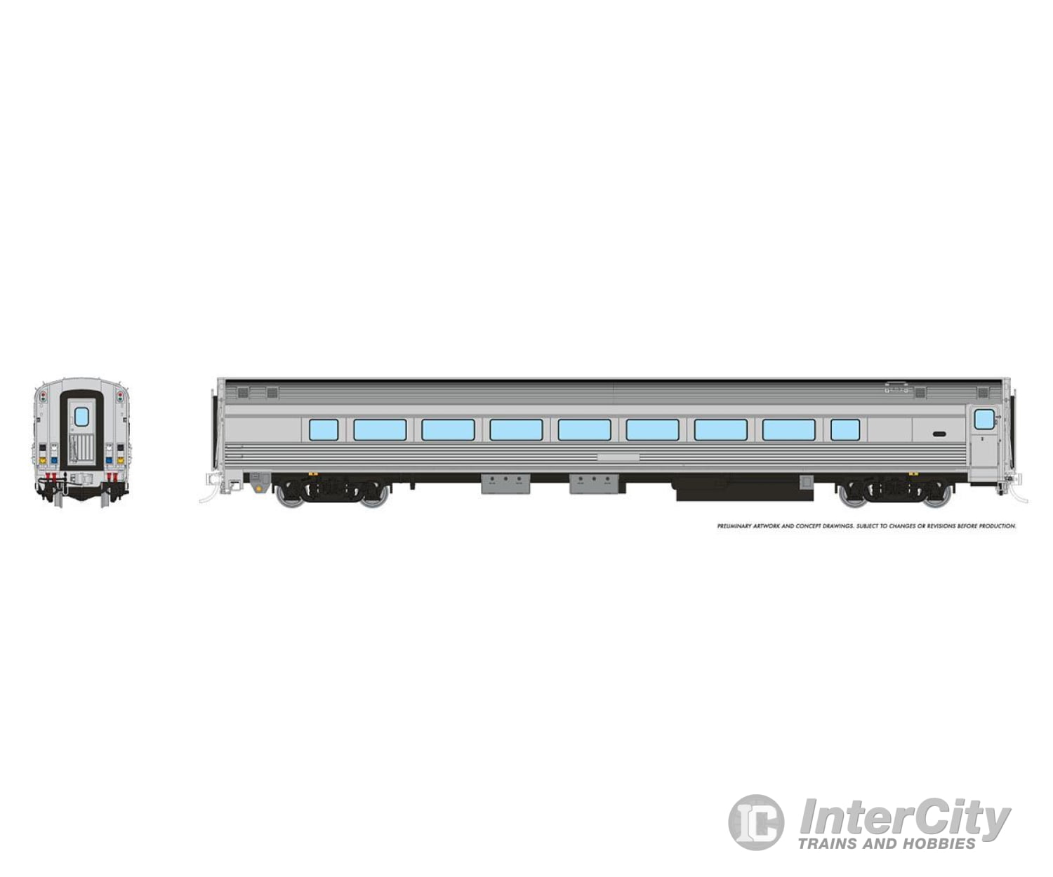 Rapido 115098 Ho Via Hep2 Coach: Painted Unlettered Passenger Cars