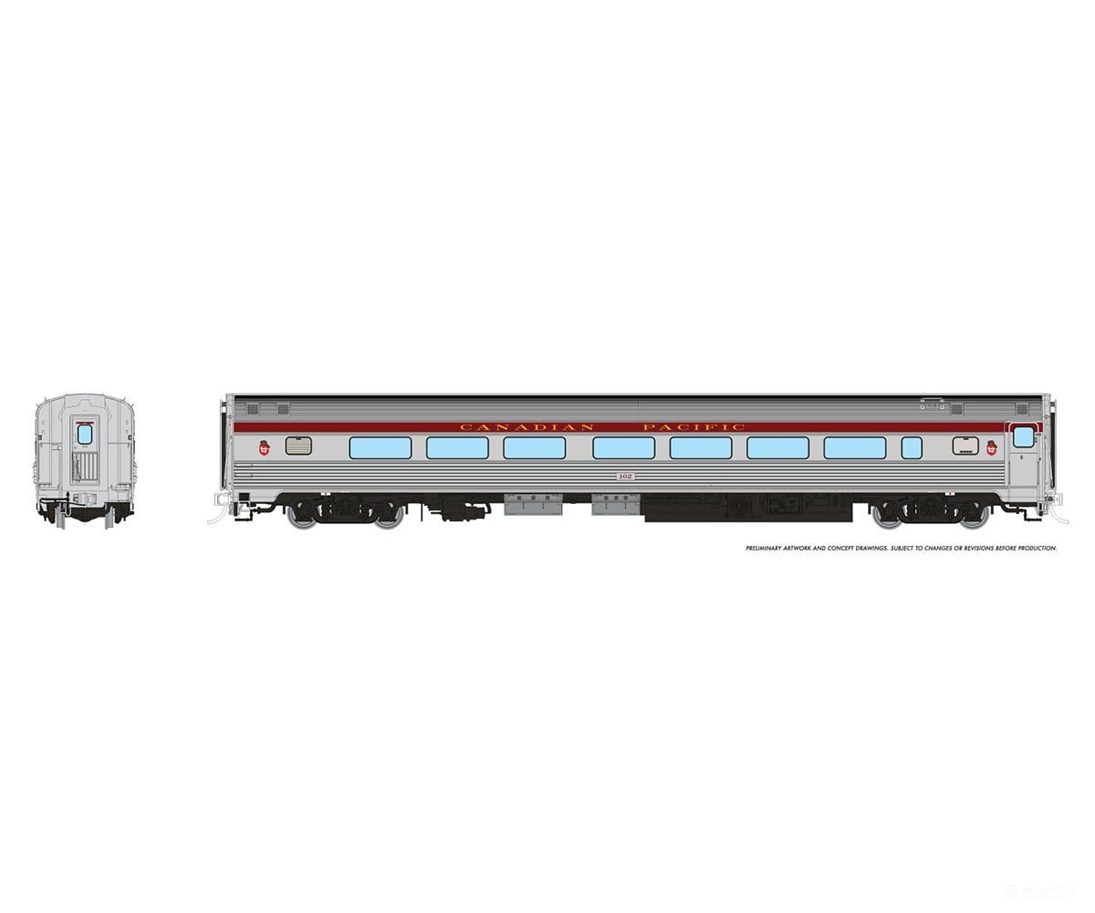 Rapido 115103 Ho Budd Coach: Canadian Pacific - Maroon: #115 Passenger Cars
