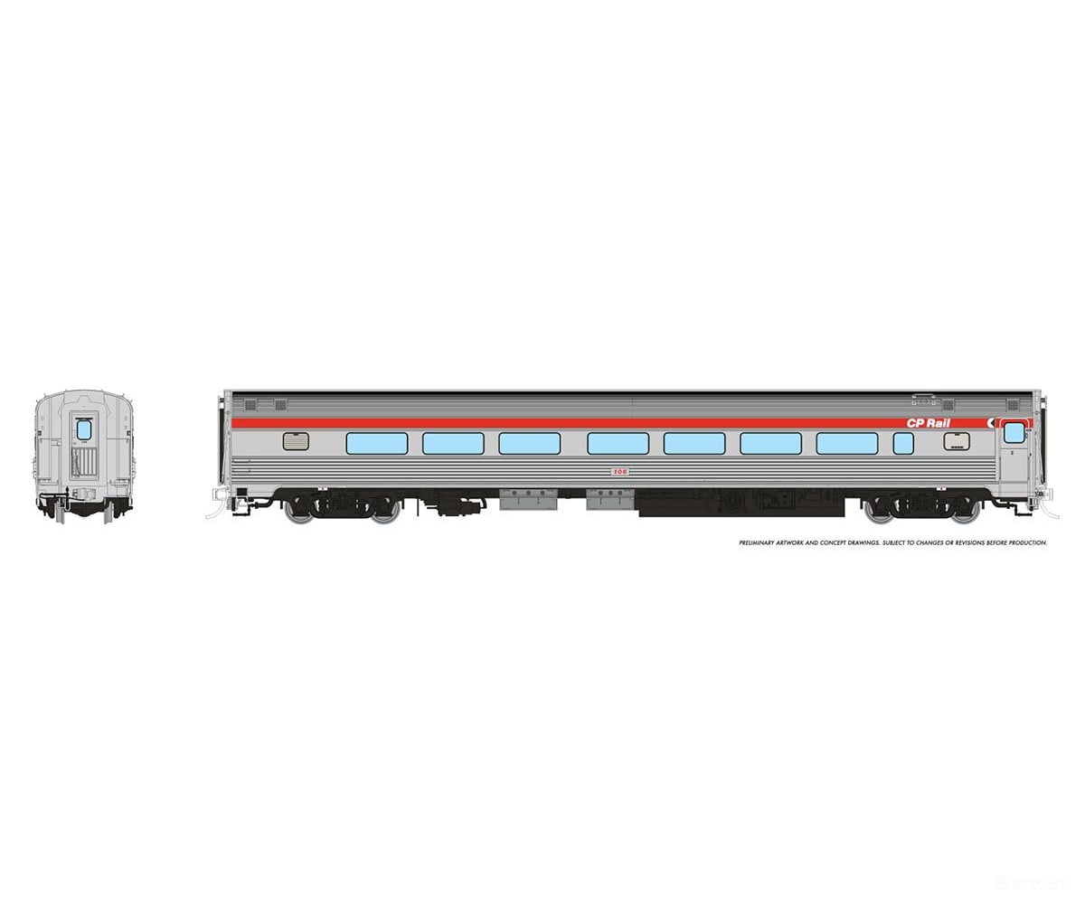 Rapido 115105 Ho Budd Coach: Cp Rail - Action Red: #106 Passenger Cars