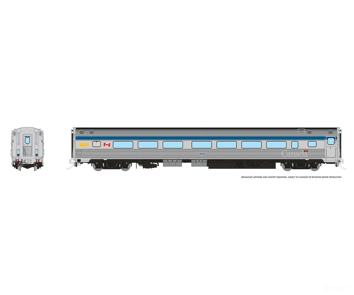 Rapido 115117 Ho Budd Coach W/Hep: Via Rail - Canada Scheme: #8112 Passenger Cars