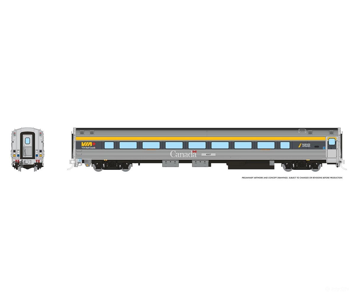 Rapido 115133 Ho Via Hep2 Coach: Rail - Current Scheme (Grey): #4009 Passenger Cars