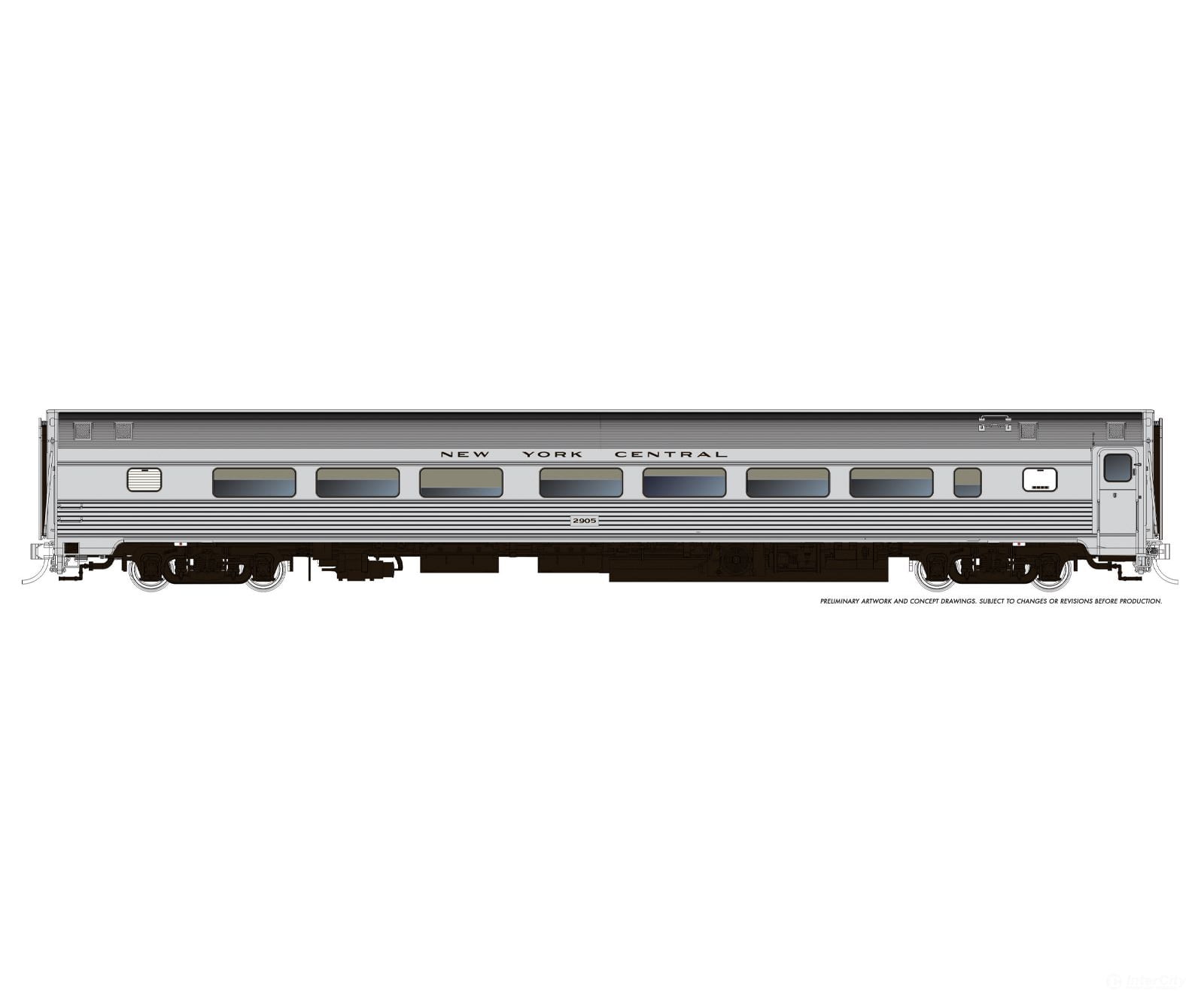 Rapido 115159 HO Budd Coach: New York Central: #2928 - Passenger Cars