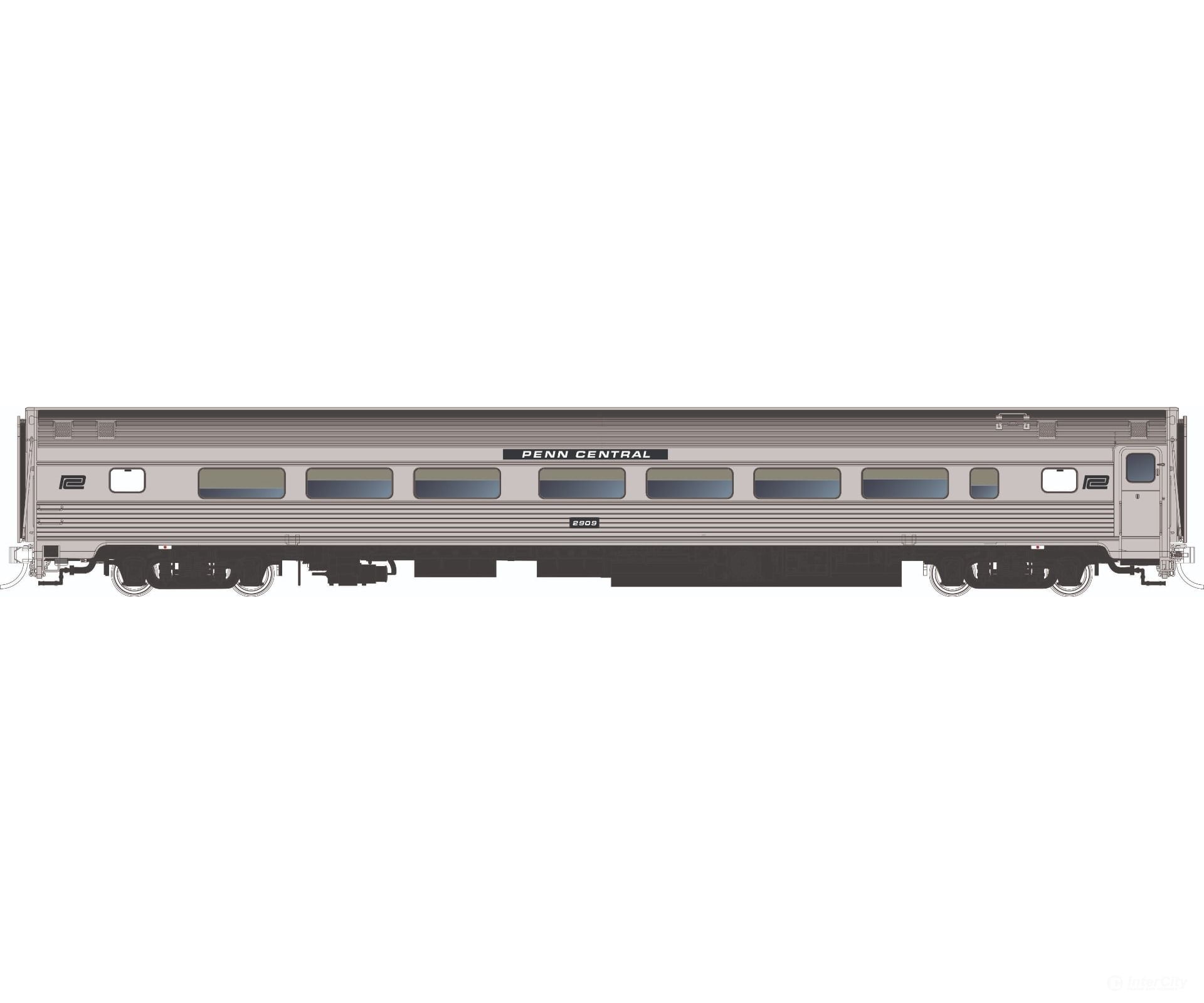 Rapido 115164 HO Budd Coach: Penn Central: #2925 - Passenger Cars