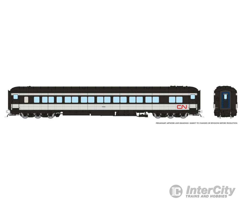 Rapido 125011 Ho Balloon Top Coach: Cn - Wet Noodle Scheme: #5216 Passenger Cars