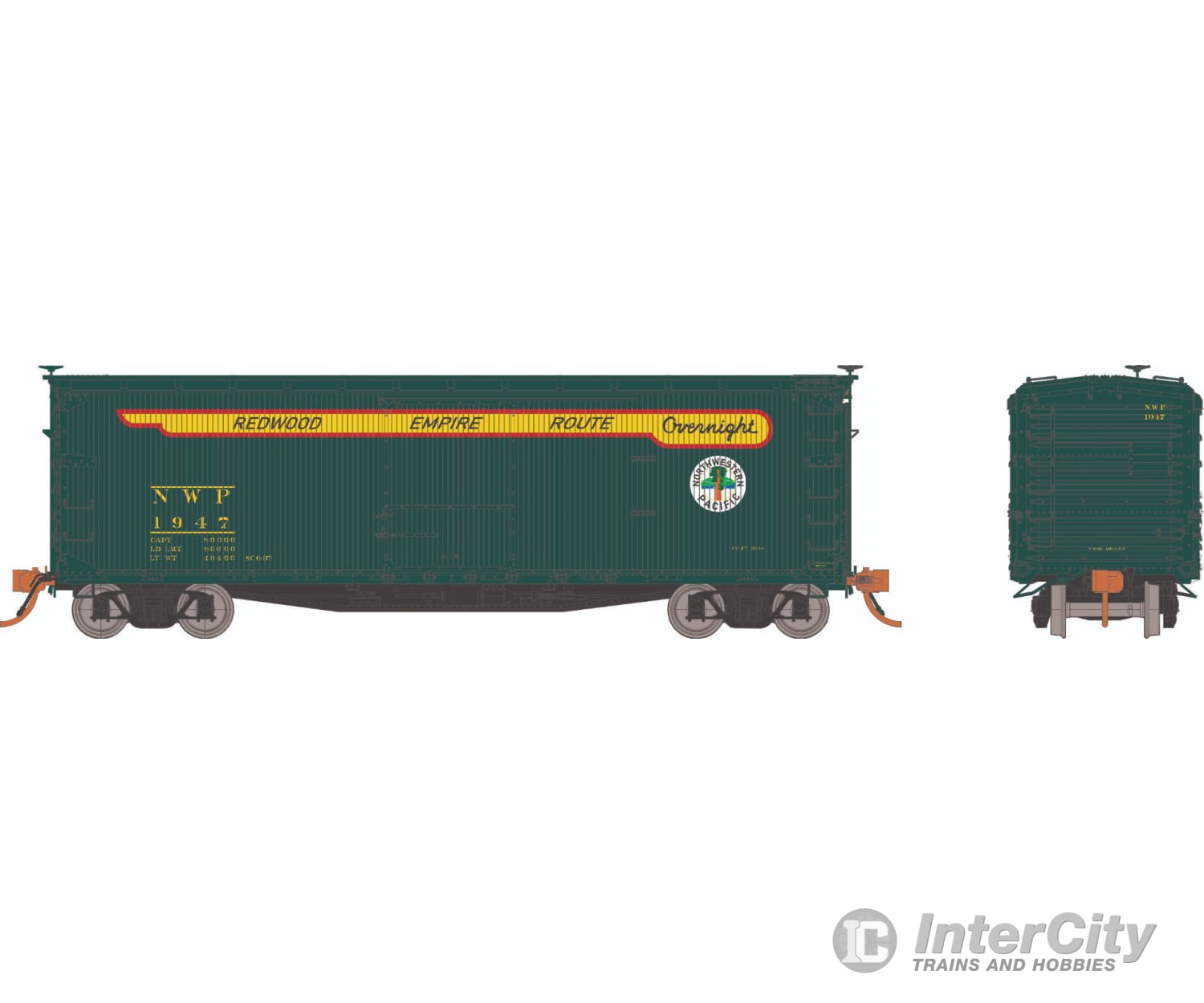 Rapido 130124 Ho Usra Double-Sheathed Boxcar: Northwestern Pacific Express: 6-Pack Freight Cars