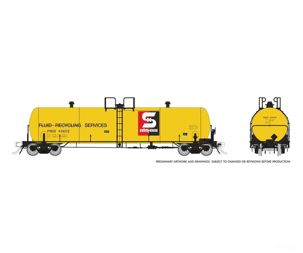 Rapido 135017A Ho Procor 20K Gal Tank Car: Safety Kleen (Prox): Single Car