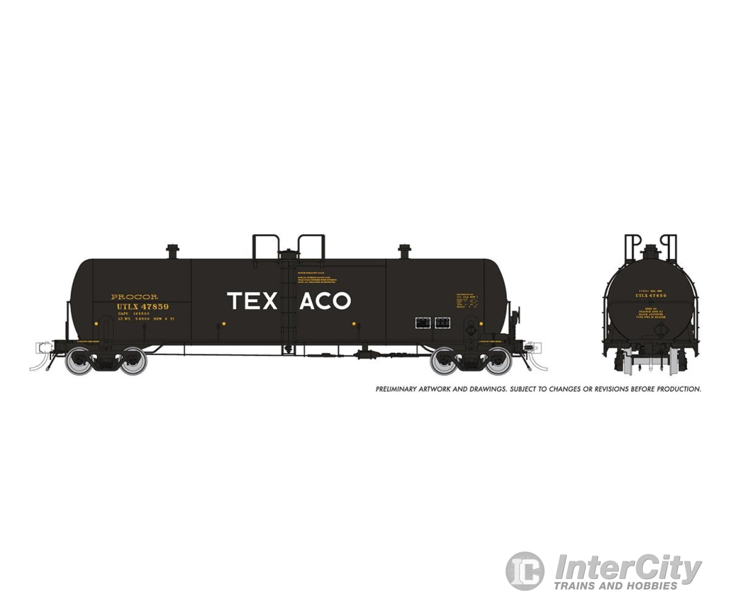 Rapido 135020 Ho Procor 20K Gal Tank Car: Texaco (Utlx): 6-Pack