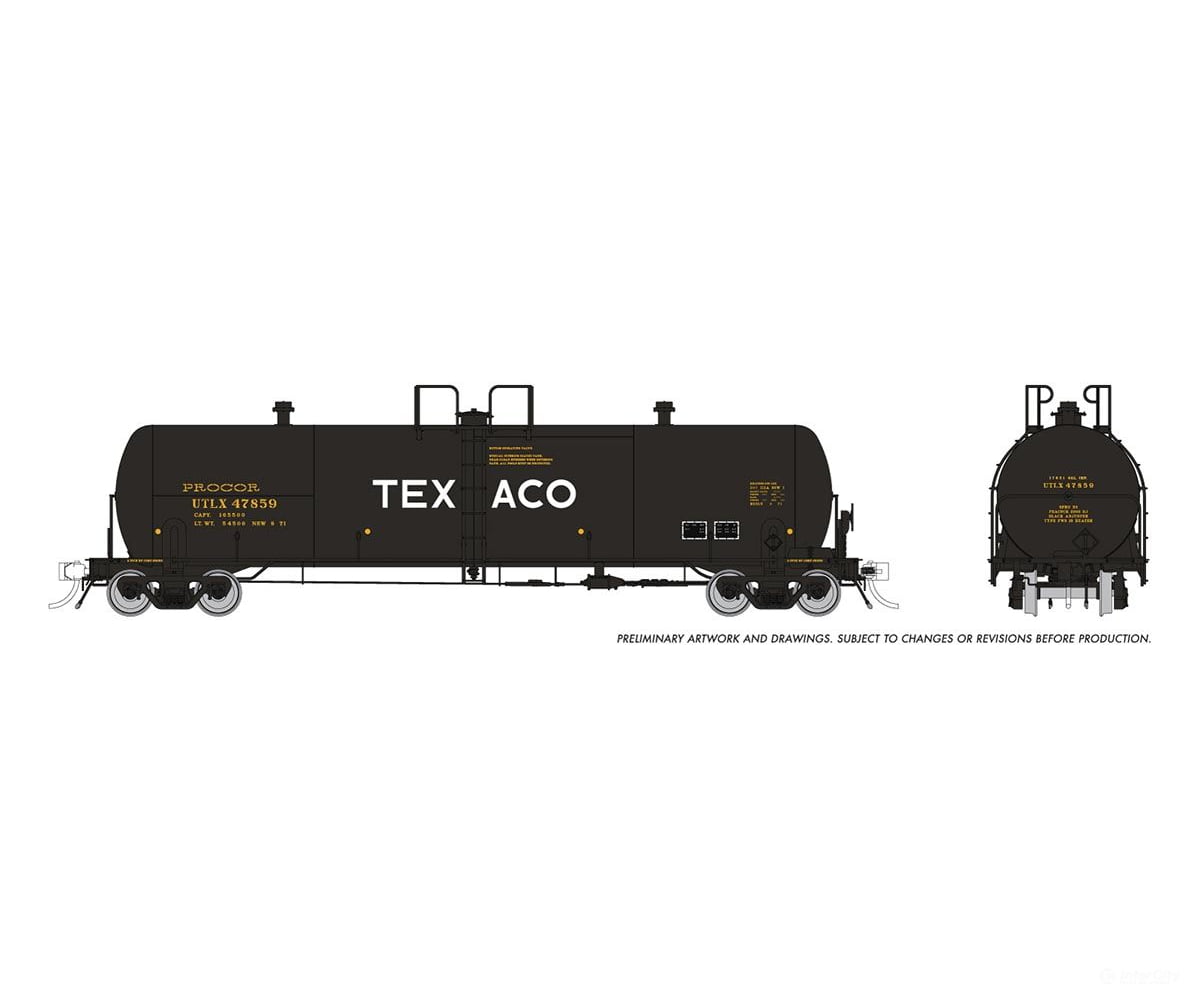 Rapido 135020 Ho Procor 20K Gal Tank Car: Texaco (Utlx): 6-Pack