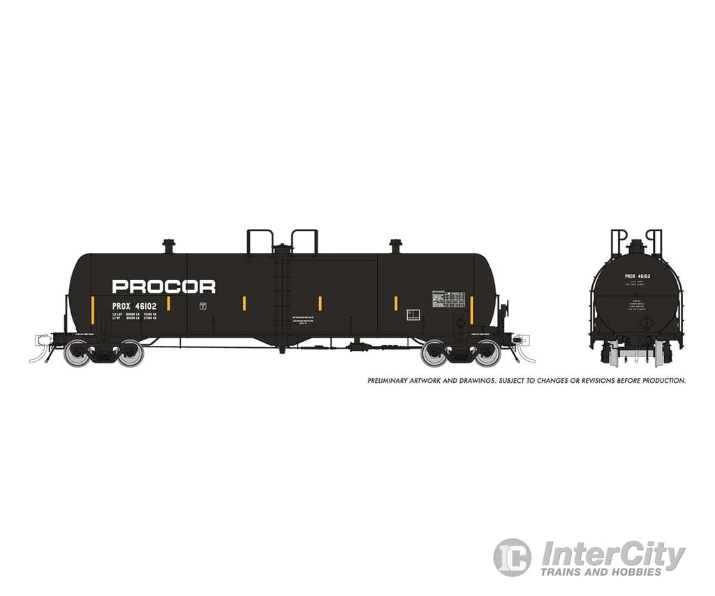 Rapido 135026A Ho Procor 20K Gal Tank Car: Prox - Late Repaint: Single Car Freight Cars