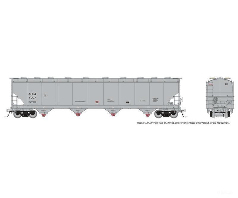 Rapido 136001 HO Trinity 6221cuft Covered Hopper: ARSX (Sunoco): 6-Pack Freight Cars