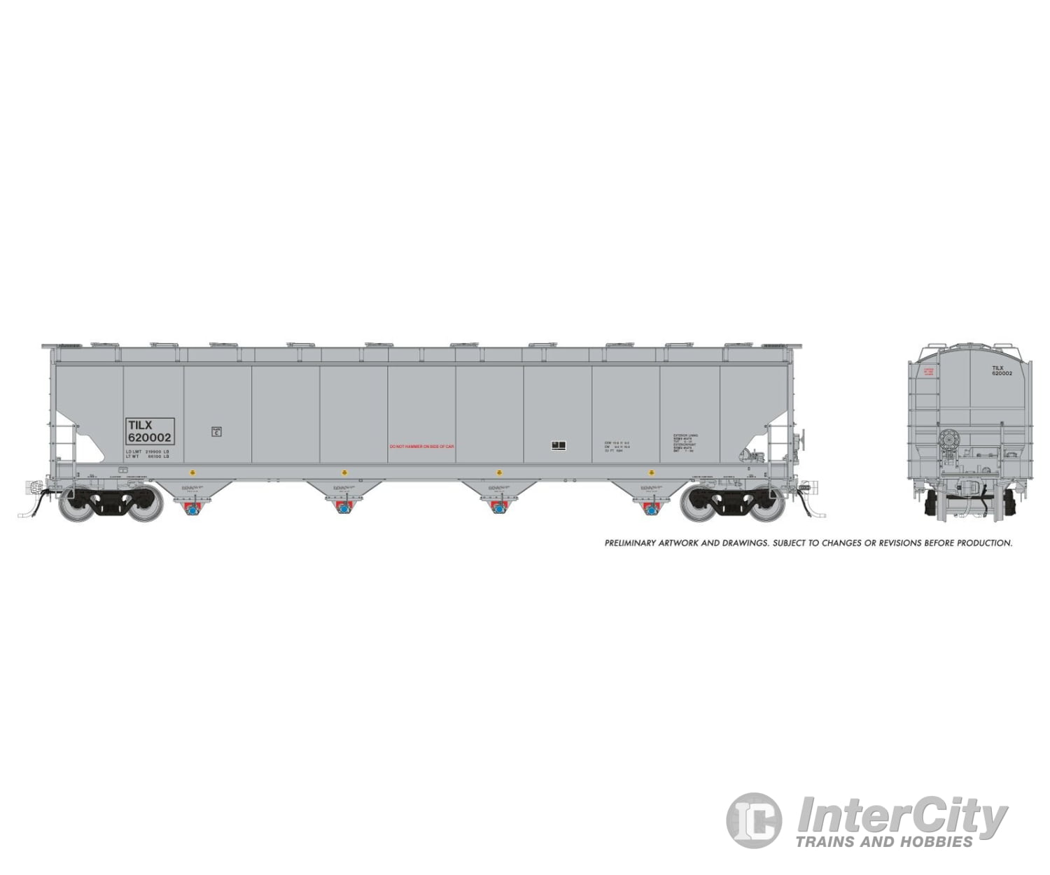 Rapido 136003A HO Trinity 6221cuft Covered Hopper: TILX (Trinity Industries Leasing): Single Car Freight Cars