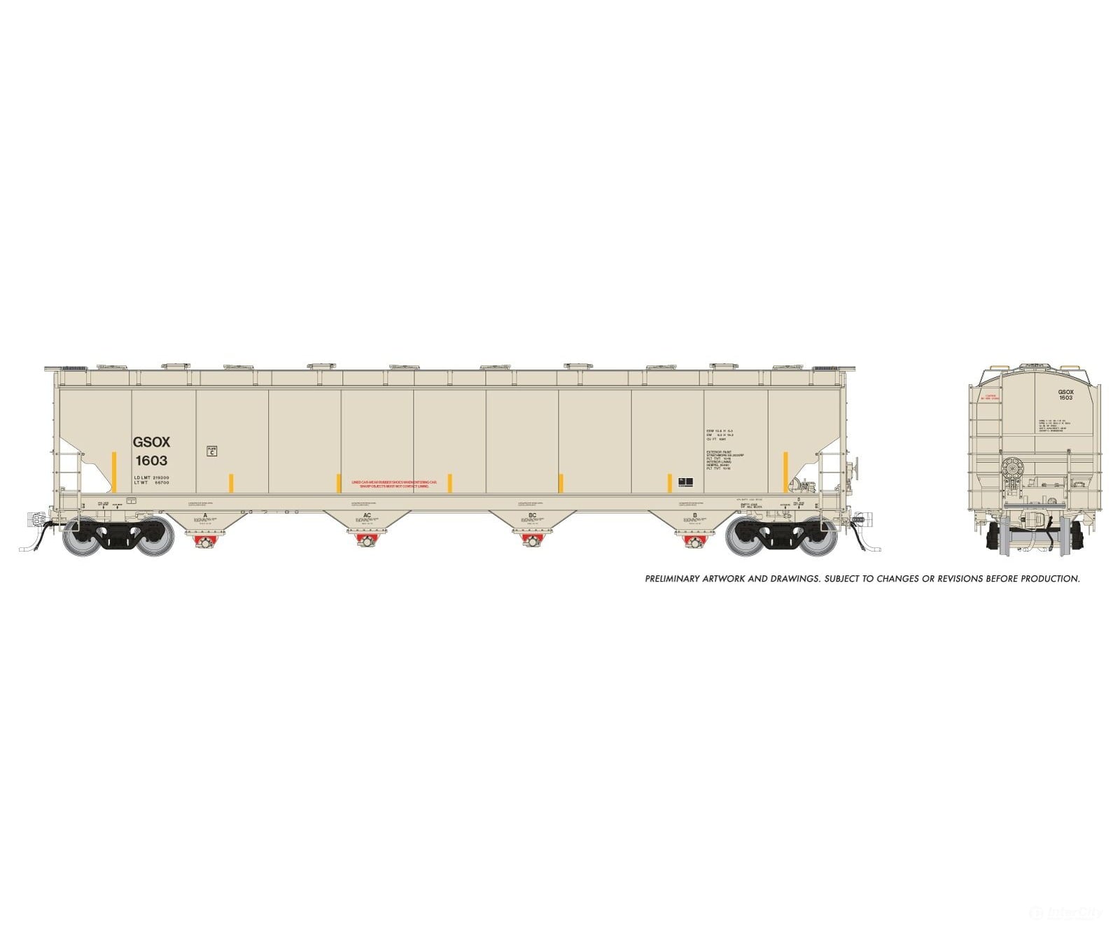 Rapido 136009 HO Trinity 6241cuft Covered Hopper: GSOX (Sasol Chemicals): 6-Pack Freight Cars