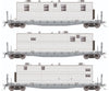 Rapido 138198 HO F30A 50’ Flat Car w/Camp Van: Painted Unlettered: 3-Pack Freight Cars