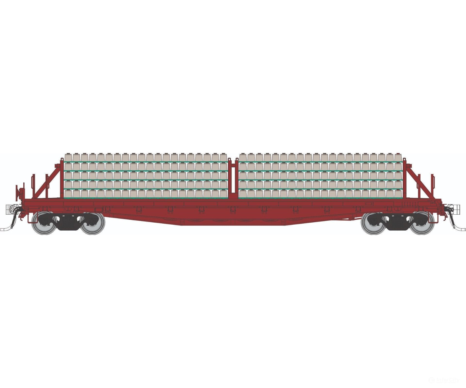Rapido 138399 HO F30D 50’ Tie Car: Painted Unletttered: Single Car Freight Cars