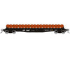 Rapido 138503 HO F30D 50’ Wheel Flat Car: CP - MOW: 3-Pack Freight Cars