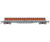 Rapido 138504A HO F30D 50’ Wheel Flat Car: CR - MOW: Single Car Freight Cars